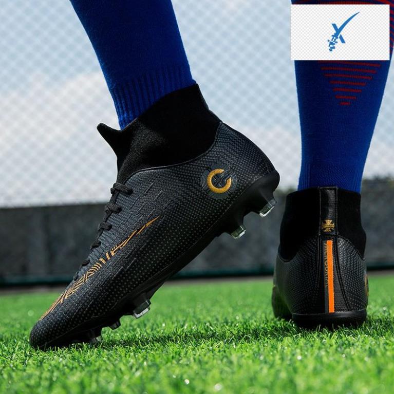 🚴🏇 Giày Đá Bóng Size:36-48 FG C Ronaldo Mercurial soccer shoes High-top football shoes Adult/child soccer shoes 🚴🏇