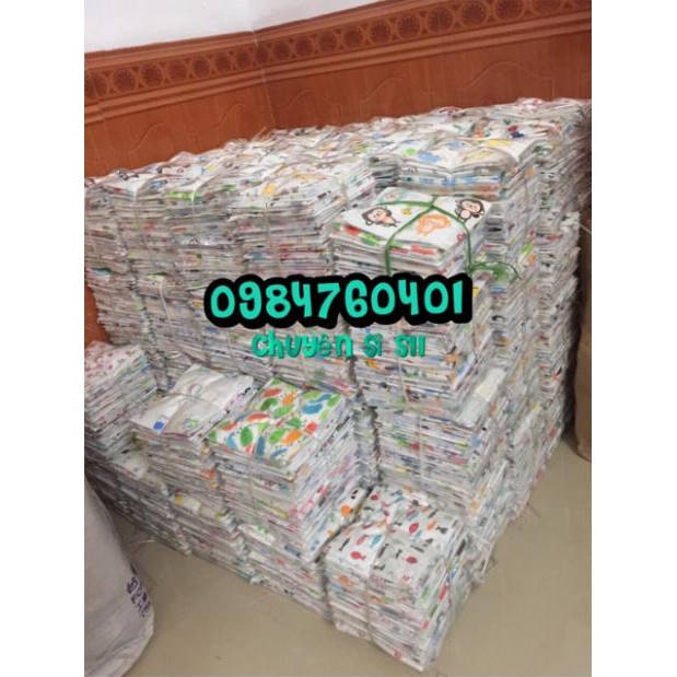 Yếm tam giác có cúc bấm cotton 100% cho bé