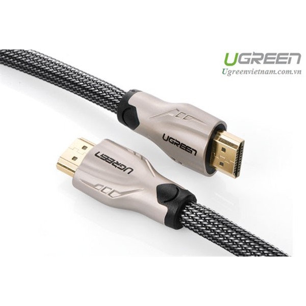 Cáp HDMI 15M bọc lưới chống nhiễu hỗ trợ 3D full HD 4Kx2K chính hãng Ugreen 11197 cao cấp