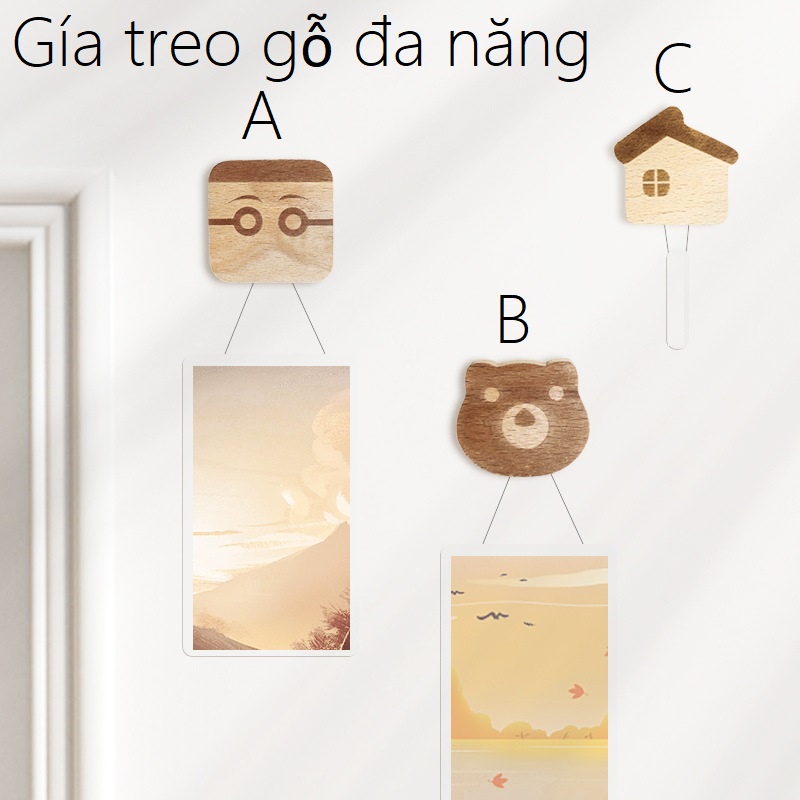 Giá treo quần áo hình ngộ nghĩnh dạng nút gỗ đa năng TWoods-Tonic Home
