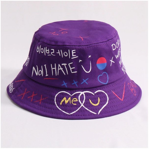 Mũ bucket nam nữ Graffiti ❤️ Nón tai bèo vành rộng chất cotton form unisex nhiều màu - N02