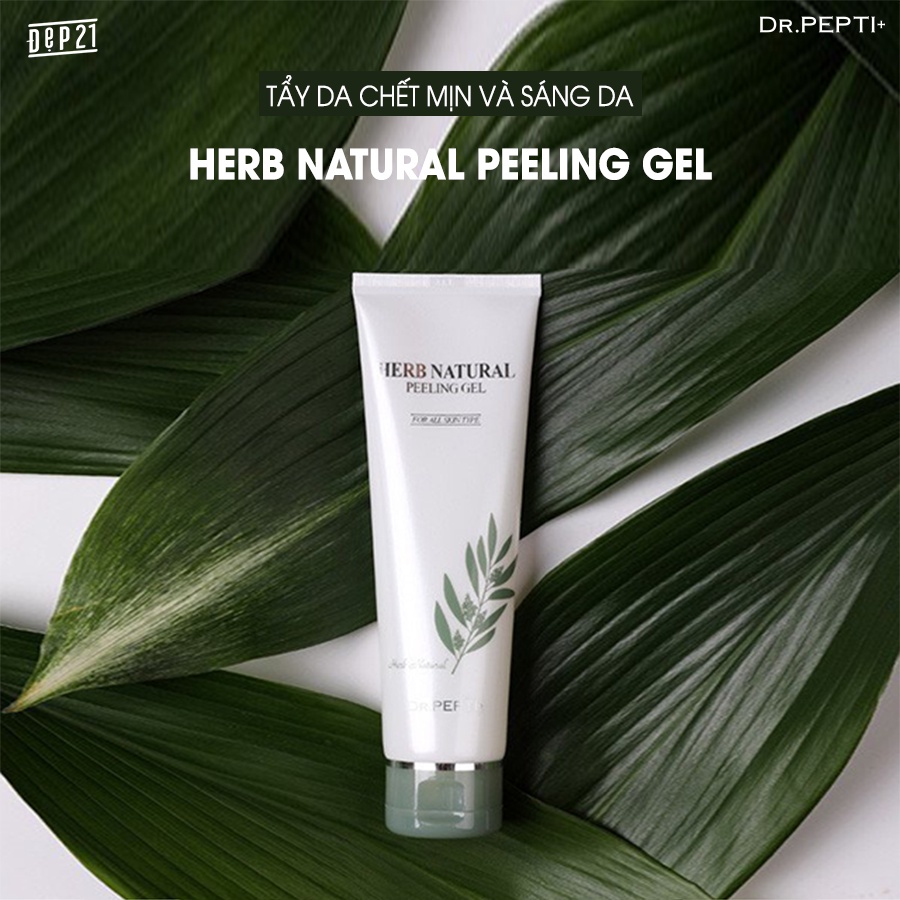 Tẩy Da Chết Dr.Pepti + Herb Natural Peeling Dạng Gel Chiết Xuất Thảo Dược, Lành Tính 130ml