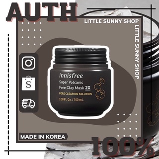 Mặt nạ đất sét tro núi lửa Innisfree Super Volcanic Pore Clay Mask 2X 100ml Hàn,mặt nạ đất sét,mask