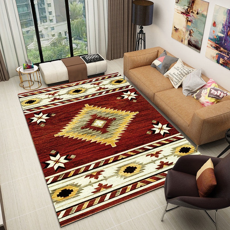 Thảm trải sàn họa tiết thổ cẩm phong cách Bohemian cổ điển