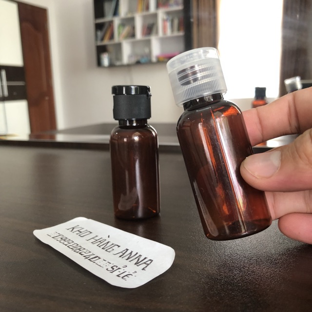 [Chai Hủ lọ 30ml] Chai Pet Nâu- Chai nhựa trong suốt chiết Mỹ phẩm- Chai Nâu 30ml Xịt sương/ xịt giọt/ nắp bật/ nắp nhôm