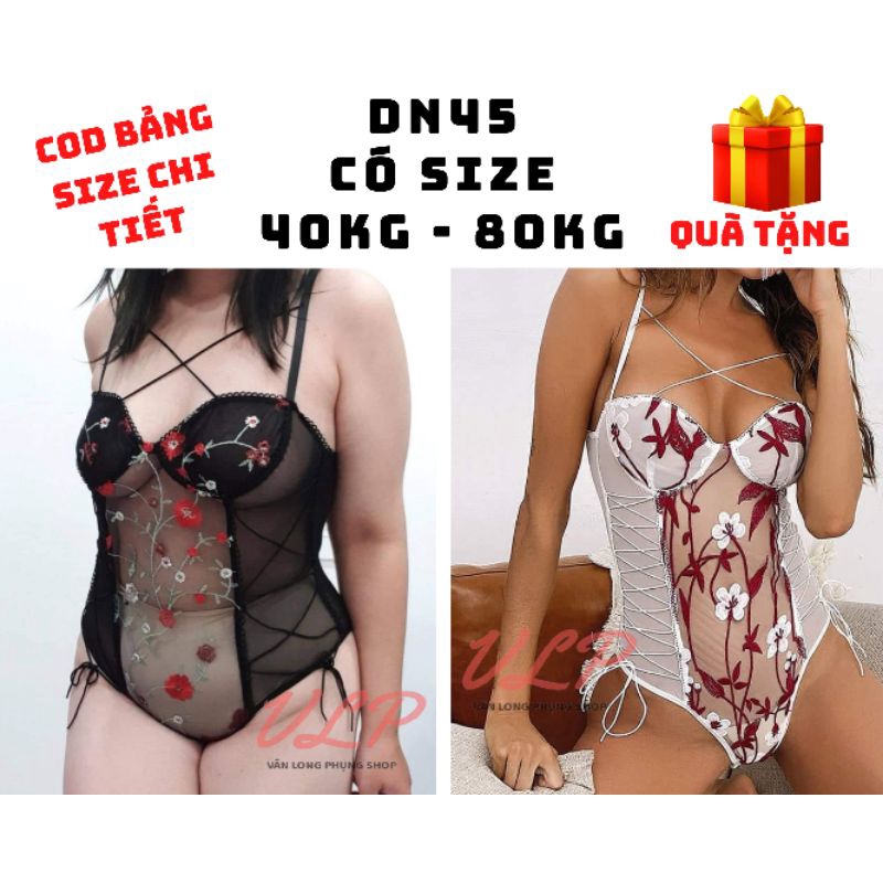 _DN45_Bodysuit ren thêu hoa