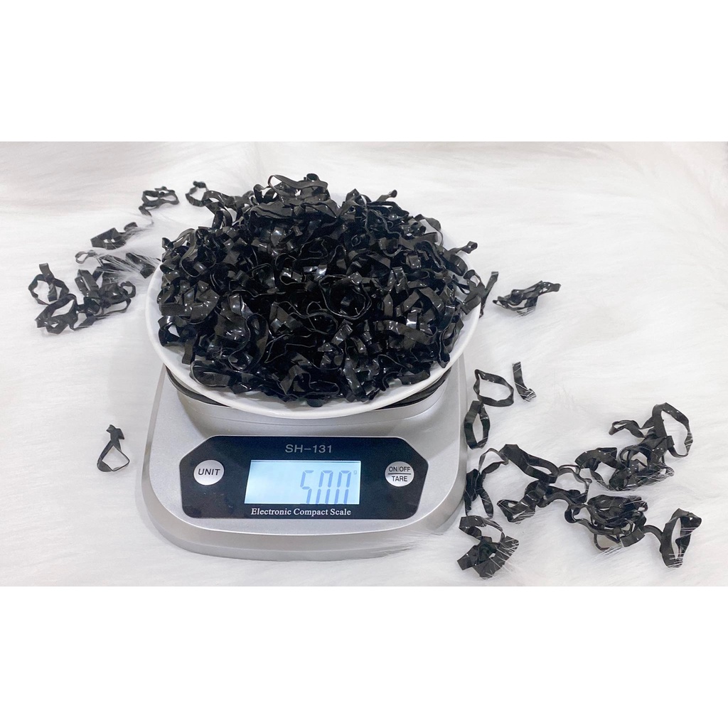 Thun cột tóc/ chun cột tóc màu đen 50g