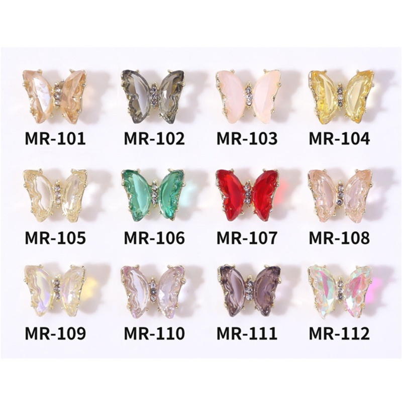 Phụ Kiện Đính Đá Hình Bướm Trang Trí Móng Tay / Điện Thoại / Giày Tiện Dụng DIY