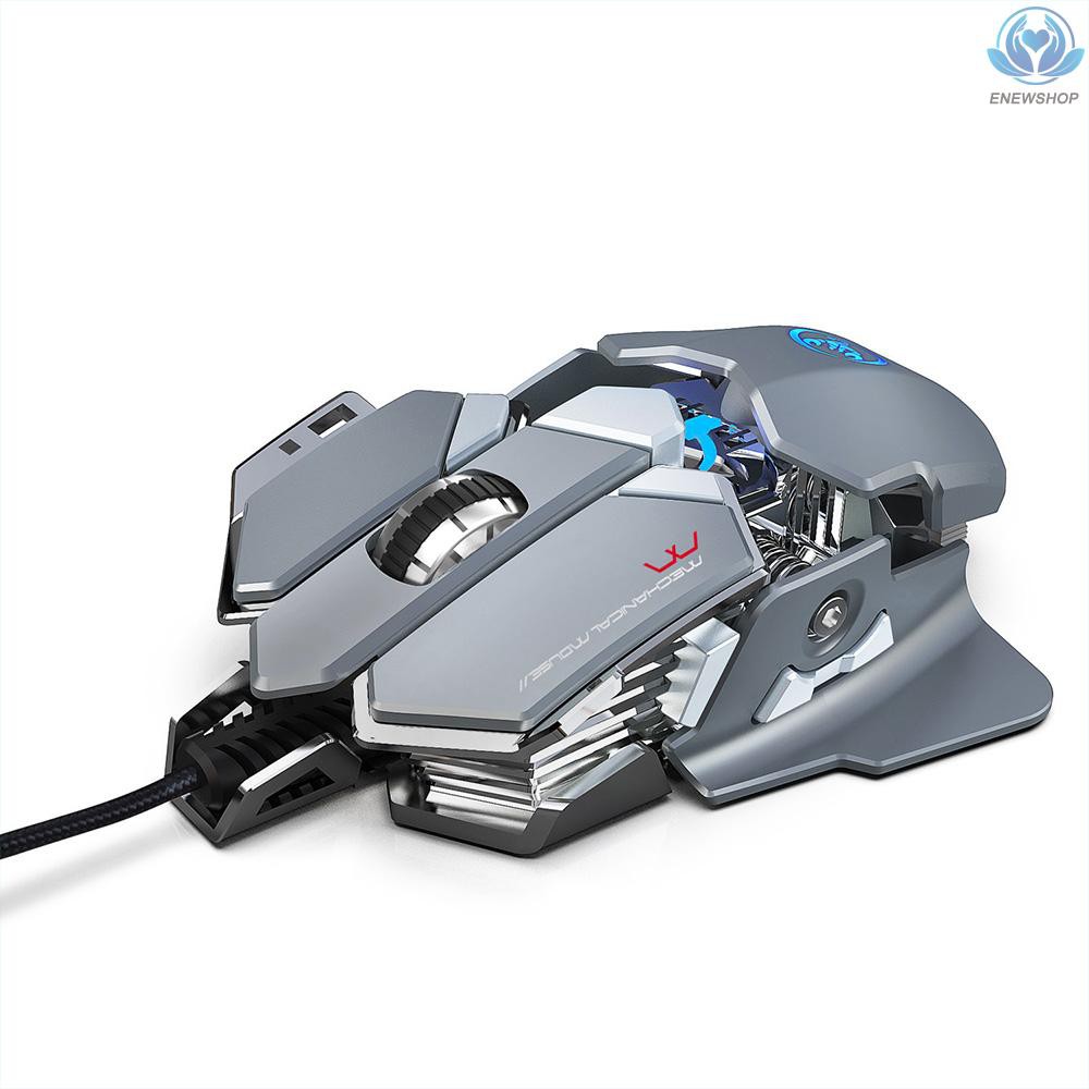 Chuột Chơi Game Hxsj J600 Có Dây Và Đèn Rgb Nhiều Màu Sắc