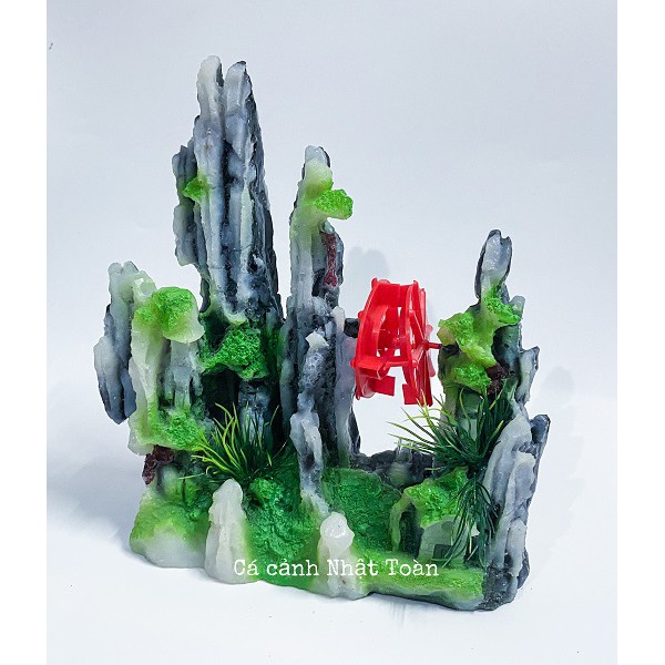 TIỂU CẢNH TRANG TRÍ HỒ CÁ NON BỘ 19X6X21CM