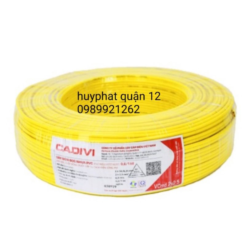 CADIVI] Dây Điện Đôi VCmd / 2x0.5 - 2x0.75 - 2x1.0 - 2x1.5 -2x 2.5