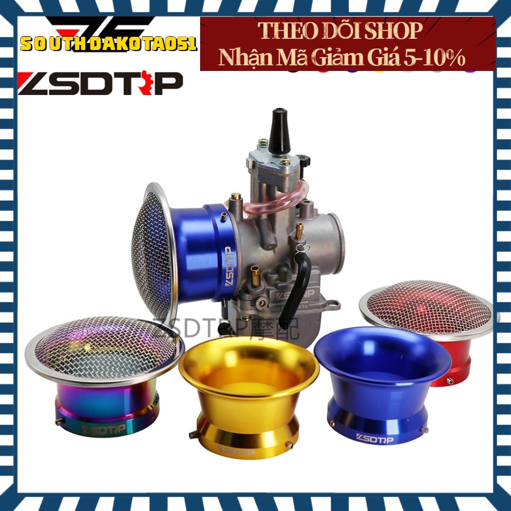 Hàng Sẵn Cốc Lọc Gió CNC 50mm Cho Bộ Chế Hòa Khí xe máy PWK28 30 PE28 30【Southdakota051】