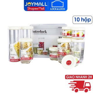 Bộ 10 hộp locknlock interlock inl301ws10 - hàng chính hãng - joymall