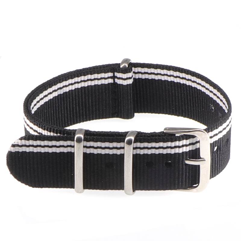 Dây Đeo Đồng Hồ 18mm 20mm NATO 007, James bond. Đen 20mm Bằng Vải Nylon