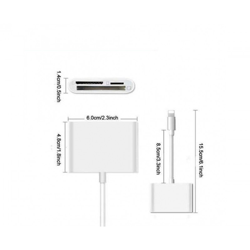 ĐẦU ĐỌC THẺ NHỚ 3 IN 1 CHO IPHONE, IPAD