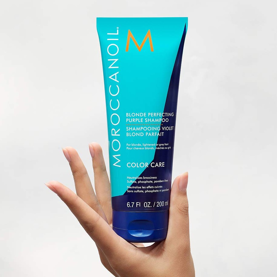 🌾Best Seller🎋Dầu gội ánh tím khử sắc tố vàng Moroccanoil Blonde Perfecting Purple Shampoo 200ml | BigBuy360 - bigbuy360.vn