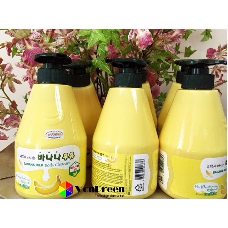 Sữa tắm chiết xuất từ sữa và tinh chất chuối ( Hàn Quốc)  Welcos banana milk body cleanser 560g