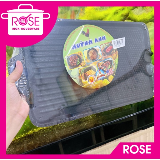 Chảo nướng Hàn Quốc chống dính dể dàng nướng thịt BBQ làm vỉ nướng bếp gas đa năng tiện lợi