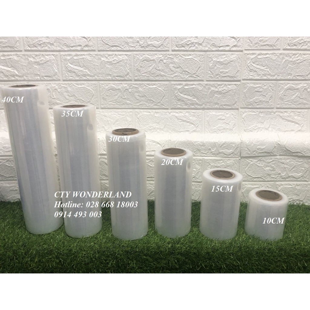 Màng PE 25cm màng chít, màng bọc nhiều quy cách 25cm 1kg lõi 100gr
