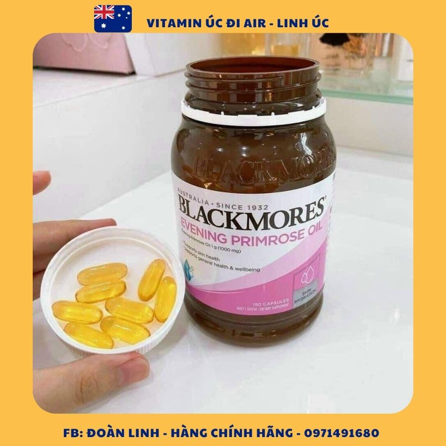 Tinh Dầu Hoa Anh Thảo Blackmores Everning Primrose Oil Úc 190 Viên, Hàng Chuẩn Úc