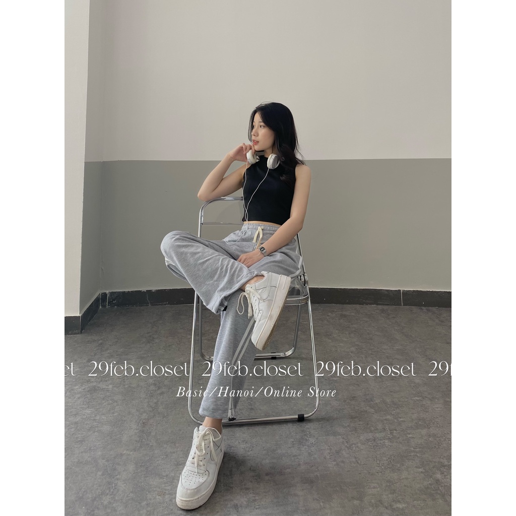 [Ảnh thật/Video] Quần jogger da cá kẻ sọc mặc 2 kiểu - 29feb.closet - Q29