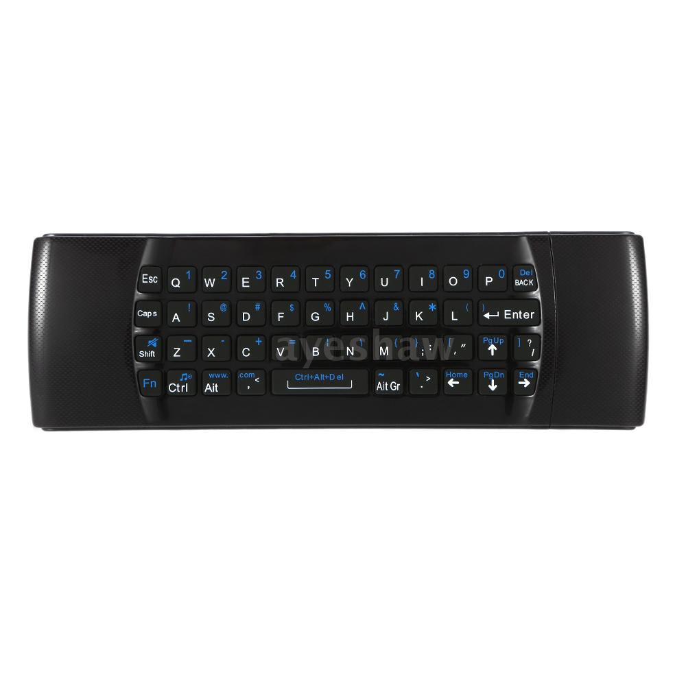 Ayeshaw 2.4G 6-Axis Air Mouse Wireless Keyboard Remote Control 6-Axis Sensor with Infrared Remote Le