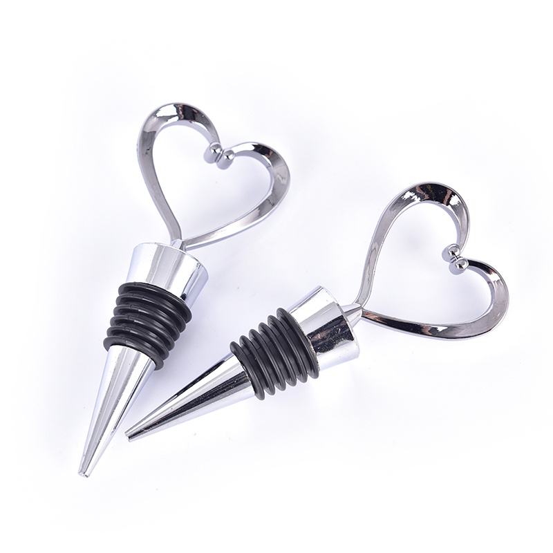 [extremewellgen 0527] 1pcs Heart Shaped Red Wine Champagne Wine Bottle Stopper Valentines Wedding Gift