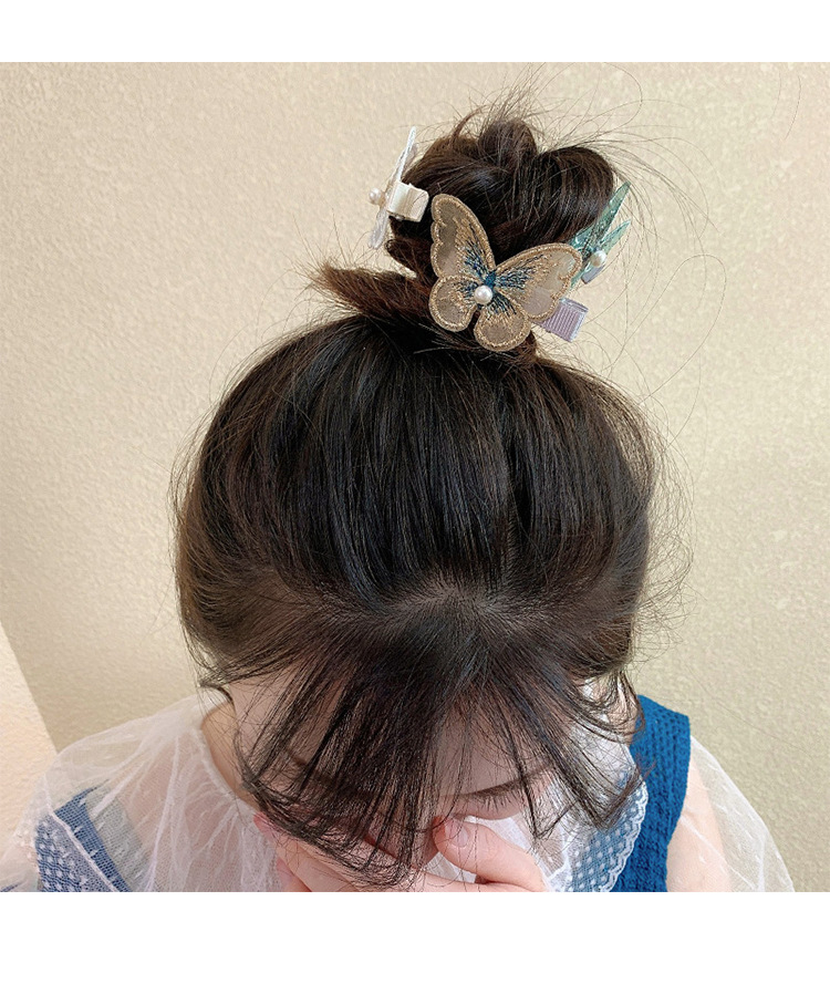 Kẹp Tóc Hình Cánh Bướm Nhiều Màu Tùy Chọn Đính Ngọc Trai Nhân Tạo Xinh Xắn Cho Phụ Nữ