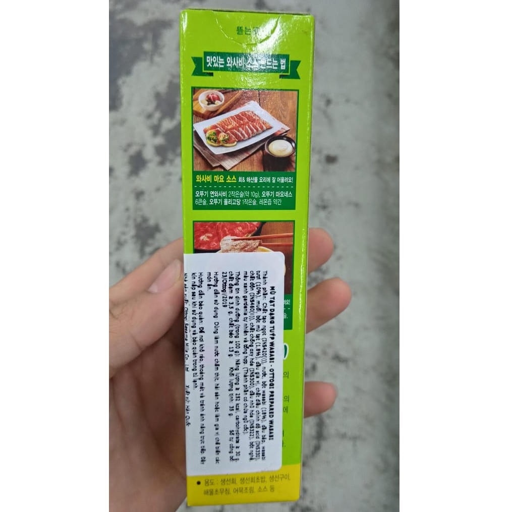Mù tạt tuýp hàn quốc, mù tạt vàng dạng tuýp 35g - 연와사비, 연겨자