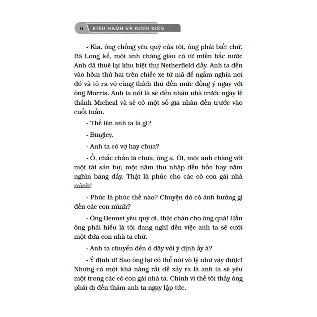 Sách - Kiêu Hãnh Và Định Kiến (Jane Austen)