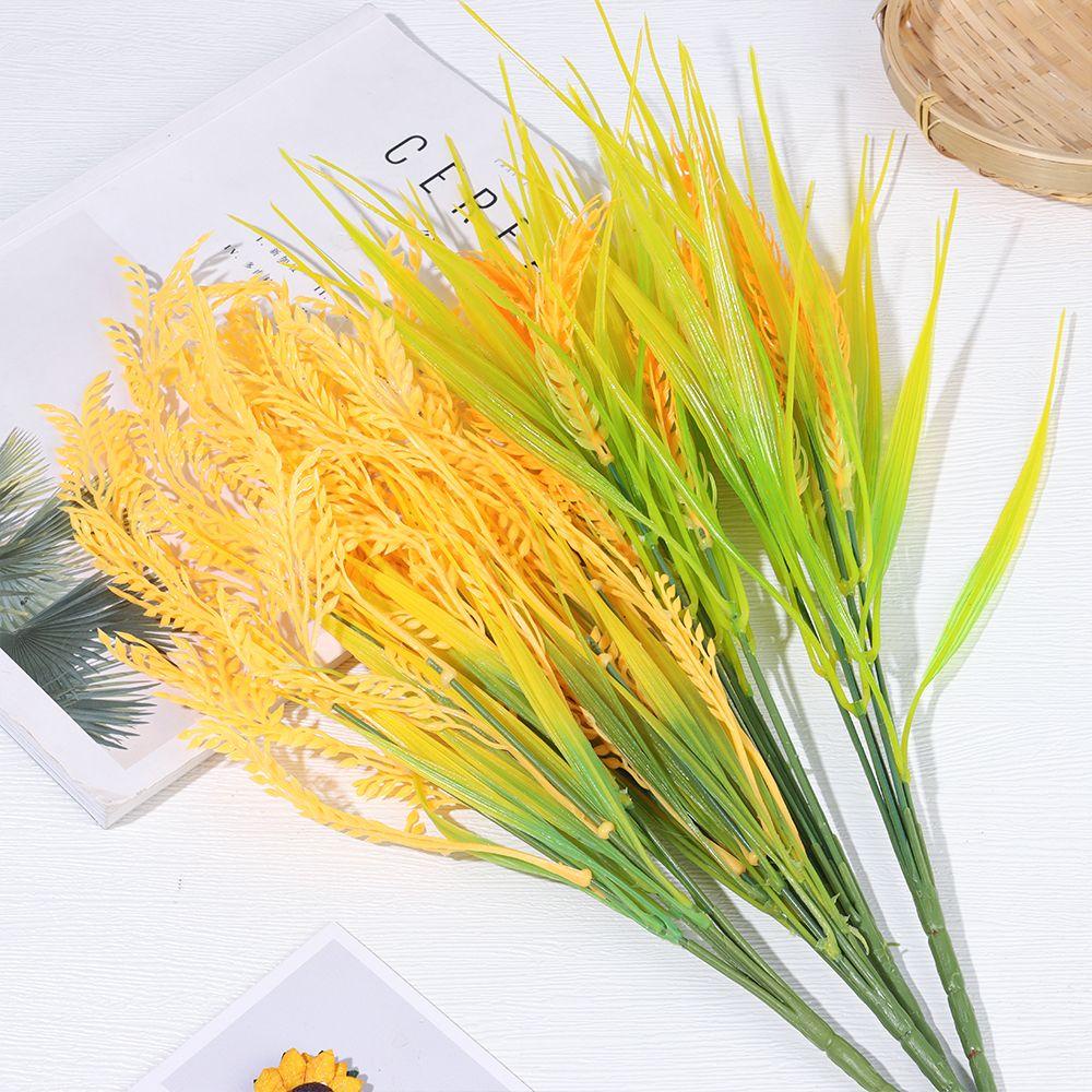 Bộ 2 Chiếc Bông Tai Nhựa Lúa Mì Trang Trí Nhà Cửa Phong Cách Đồng Quê|Cỏ Lúa Mì Giả Hoa