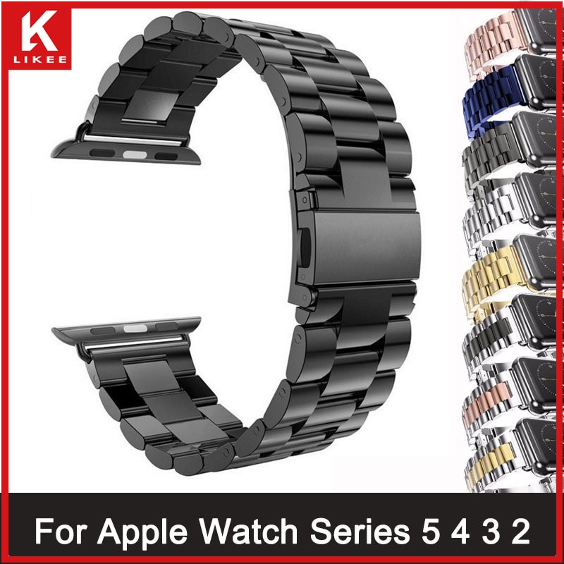 Dây Đồng Hồ Bằng Thép Không Gỉ 38mm 44mm 42mm 41mm 45mm Dành Cho IWatch Series 7 se 6 5 4 3 38mm