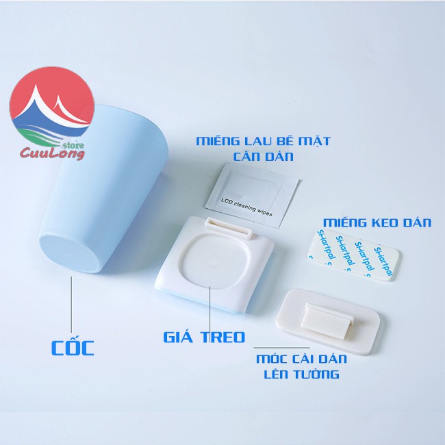 Bộ Cốc Súc Miệng Đánh Răng Treo Ngược, Đa Năng Thông Minh, Chất Liệu Nhựa Cao Cấp Chịu Nhiệt Chống Bụi Bẩn Hit Nam Châm