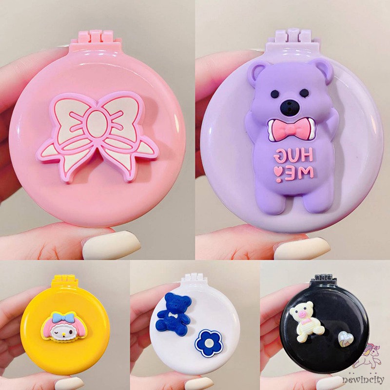 Lược Gấp Thiết Kế Hoạt Hình Dễ Thương Phong Cách Hàn Quốc