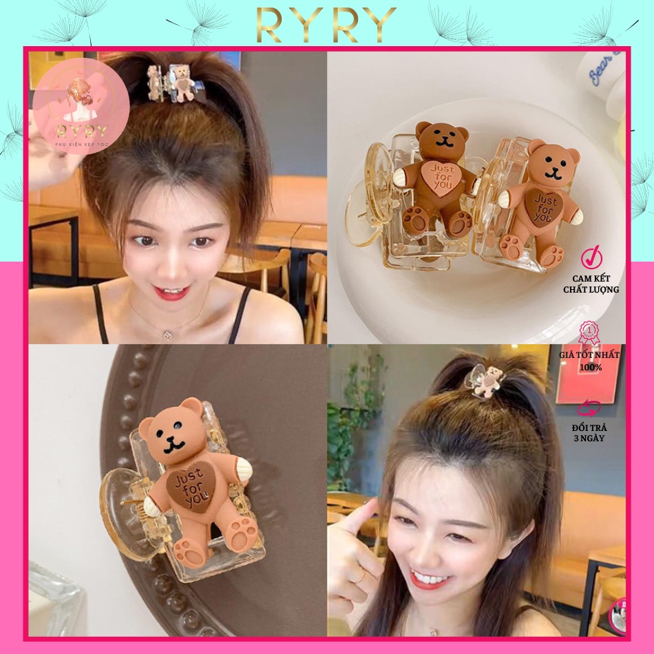 Kẹp Càng Cua Chú Gấu Xinh Xắn Phong Cách Hàn Quốc Cho Nữ