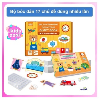 Bộ bóc dán thông minh 17 chủ đề montessori cho bé - đồ chơi giáo dục kids zone