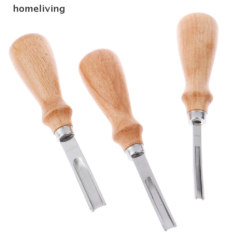 Dụng Cụ Làm Đồ Da Thủ Công Tay Cầm Bằng Gỗ Phong Cách Pháp