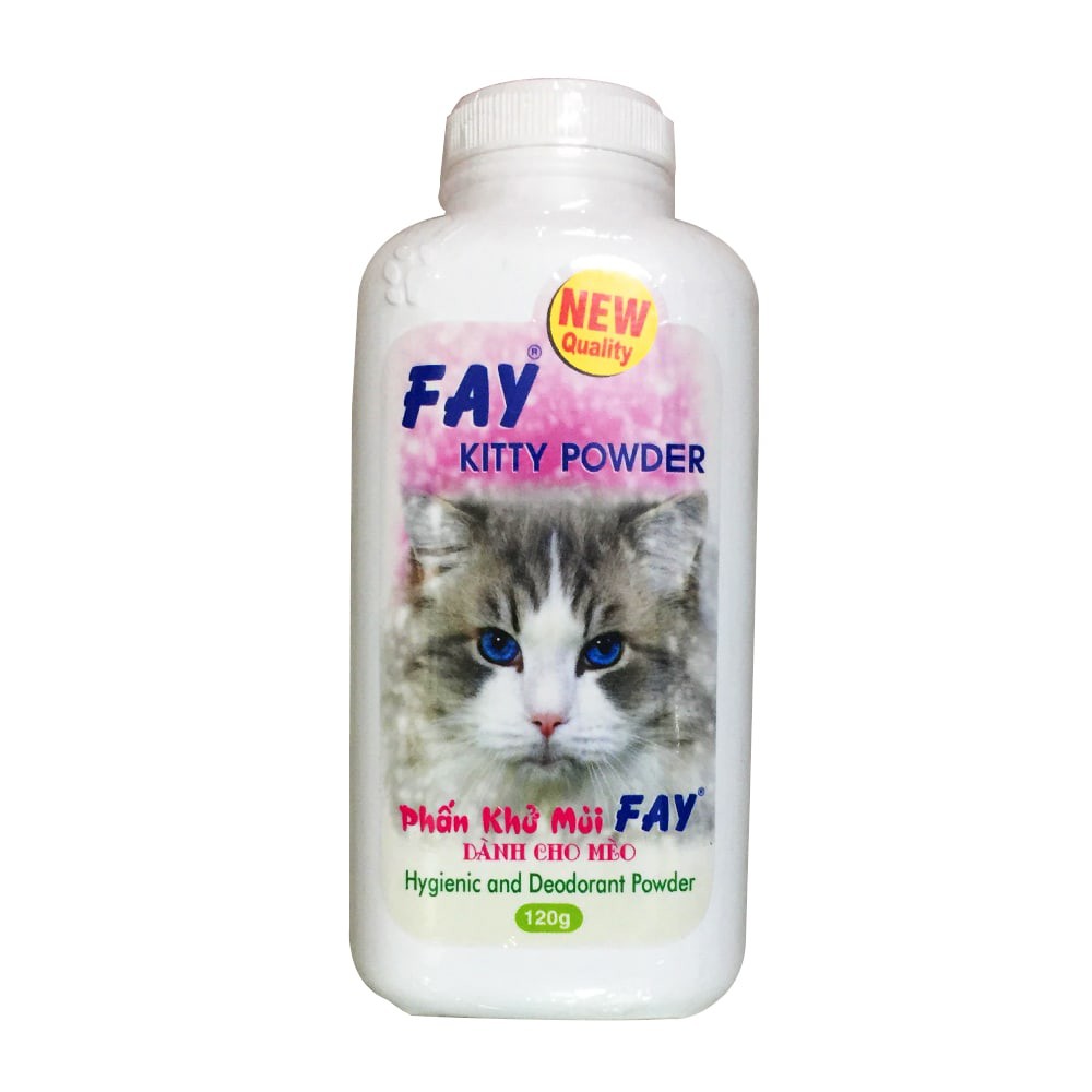 PHẤN THƠM KHỬ MÙI, TẮM KHÔ CHO MÈO – FAY KITTY