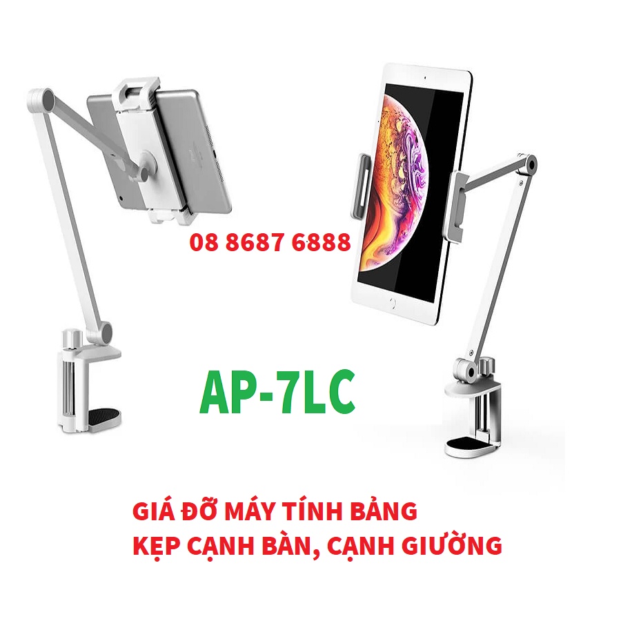 Arm nâng máy tính bảng kẹp tablet, ipad  cố định vào bàn kiêm giá đỡ công thái học kẹp giữ xoay 360 độ chắc chắn.