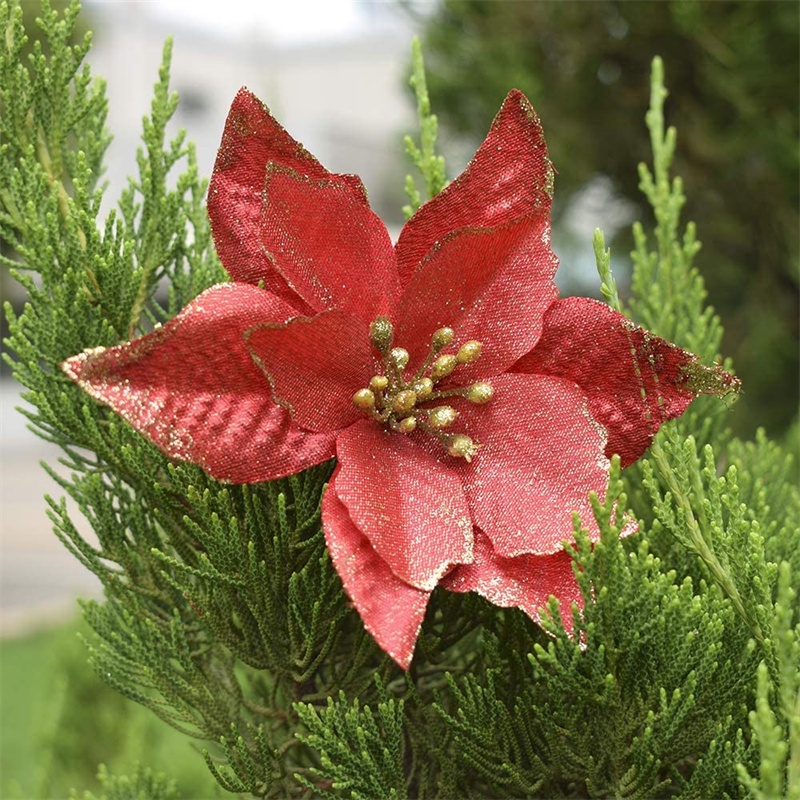 Hoa Trang Trí Cây Thông Giáng Sinh Màu Vàng