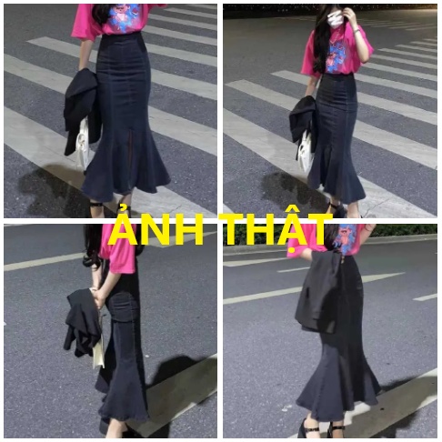 Chân váy Jeans Dai Thiết Kế Đuôi Cá Thời Trang Hàn Quốc | BigBuy360 - bigbuy360.vn