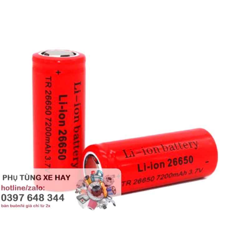 [Pin] 26650 Dung Lượng 7200mAh 5C (Xả 20A) - Hàng Mới 100% [BẢO HÀNH 1 NĂM]