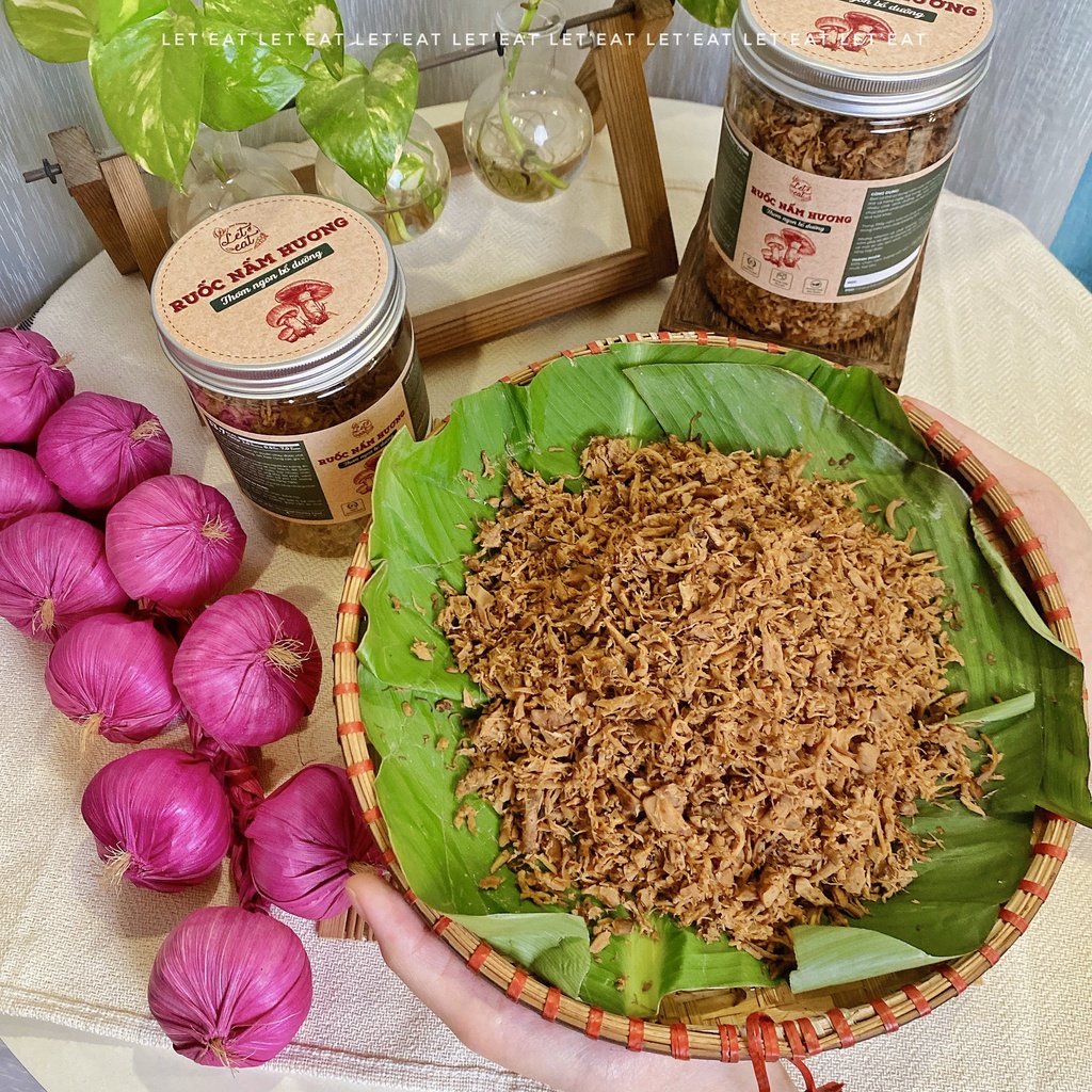 Ruốc Nấm Hương Chay Nhà Làm  Chà Bông Nấm Hương 300Gr