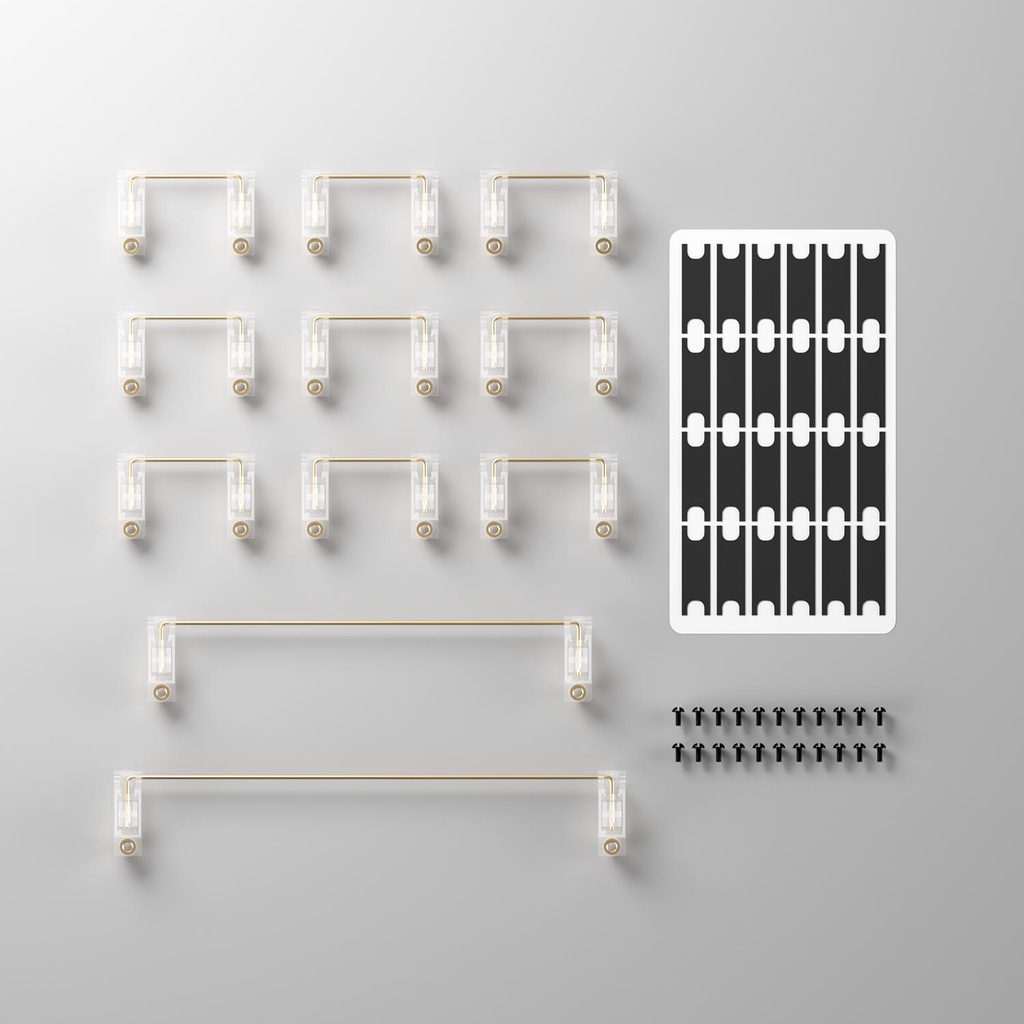 Stab bàn phím cơ AKKO Screw-in PCB Mount (Clear / Sakura Pink)