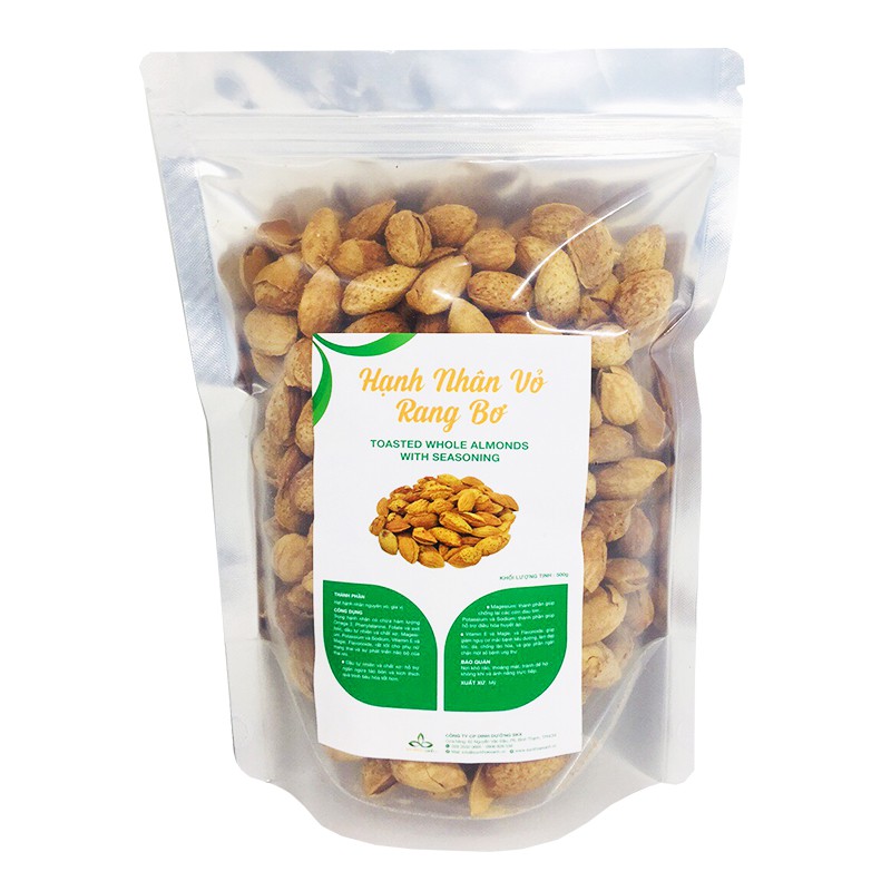 HẠNH NHÂN RANG BƠ GÓI 500GR