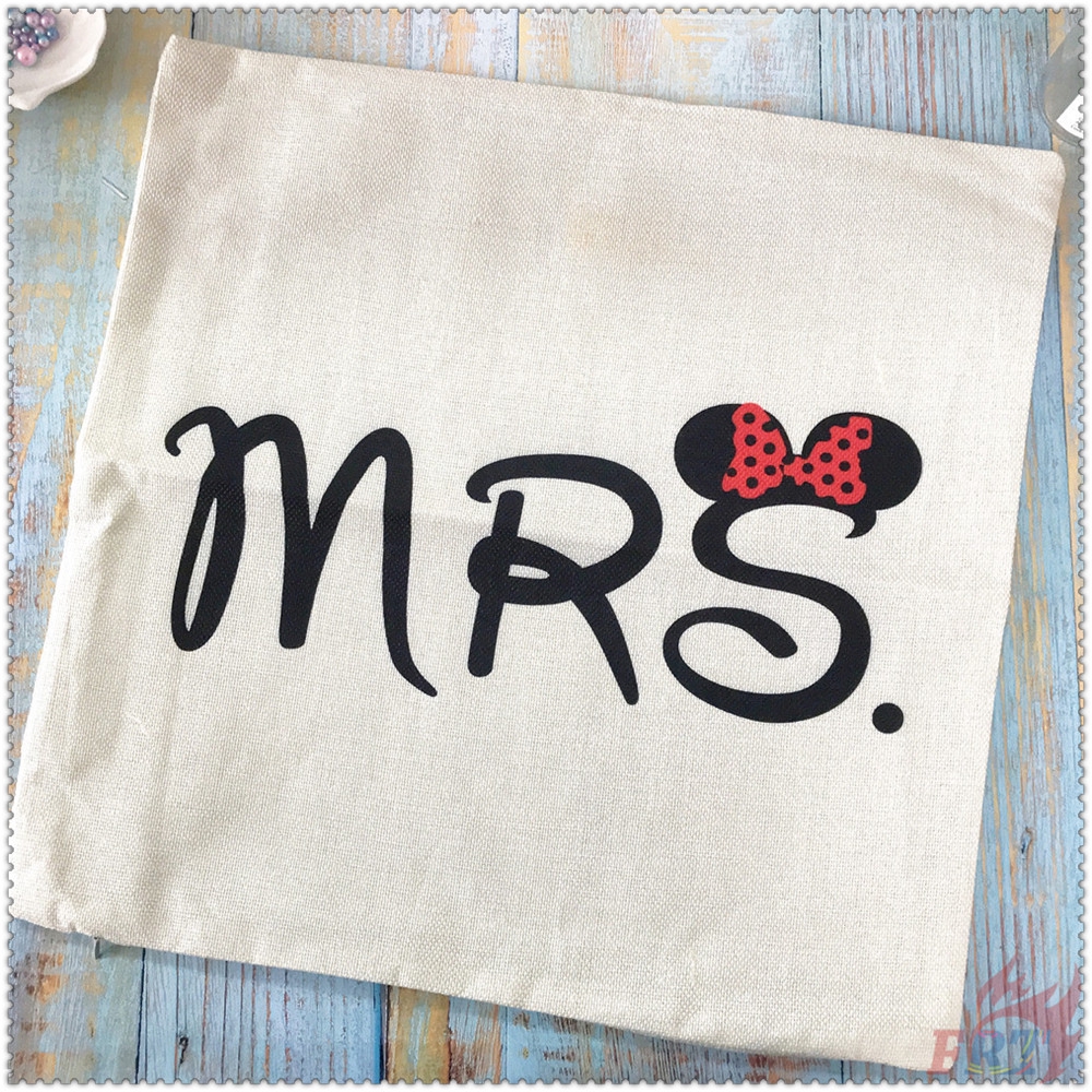 ▶ MR &amp; MRS Series 01 - Couples / Lovers Cushion Cover ◀ 1Pc Mickey / Minnie Pillow Cover Cushion Case Pillow Case