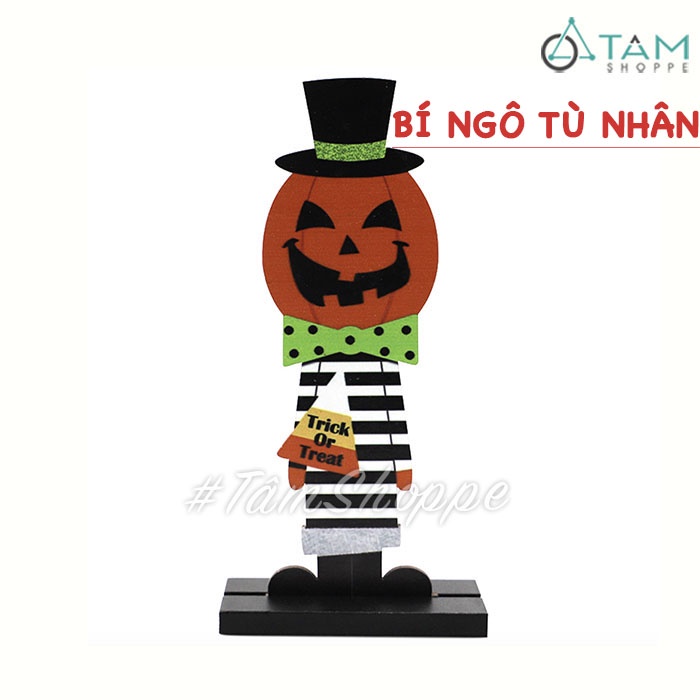 [LẮP RÁP-CHẮC CHẮN-NÉT VẼ TỈ MỈ] Standing hoạt hình Halloween bằng gỗ in màu lắp ghép HLW-MHG-01