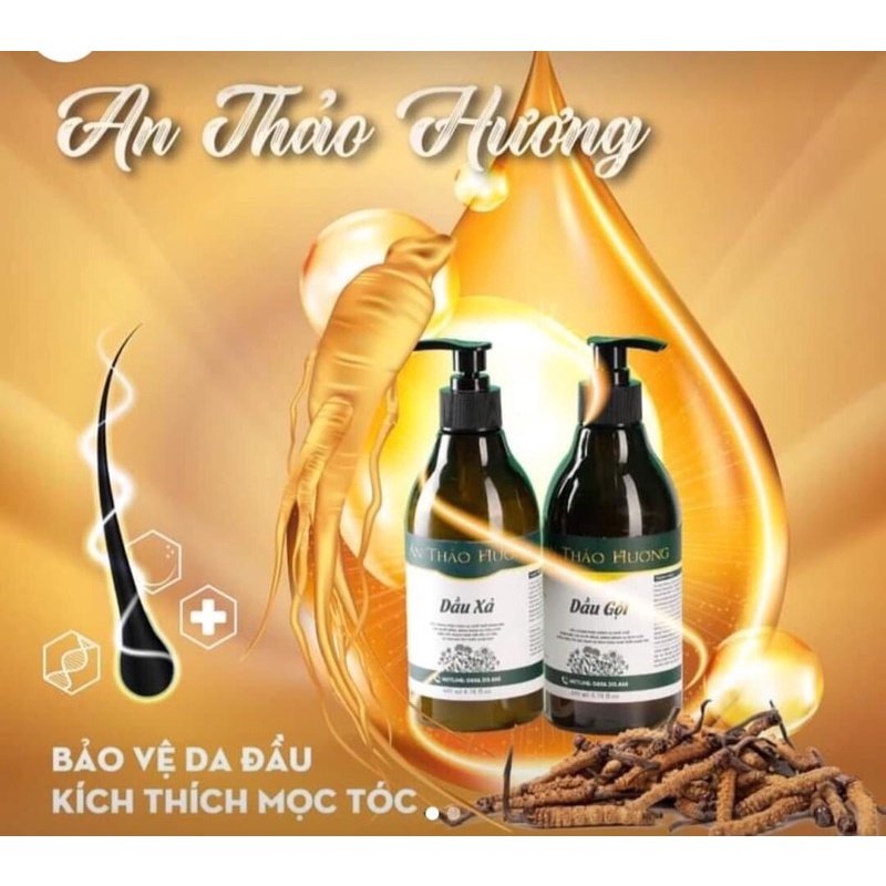 Combo dầu gội và xả thảo dược An Thảo Hương