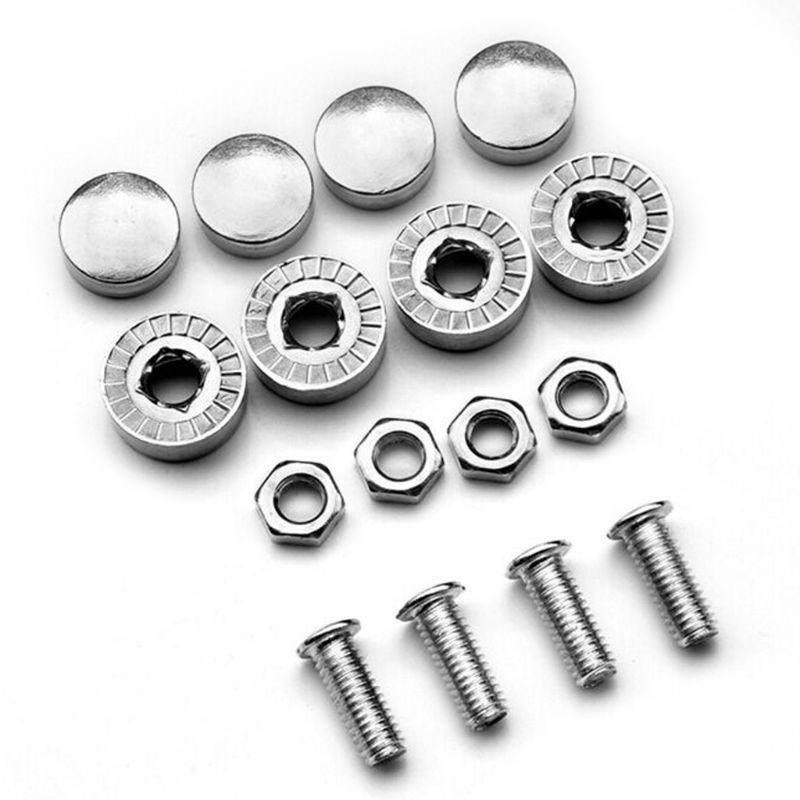 Bộ Khung Biển Số Xe Hơi / Xe Tải Bằng Kim Loại Kèm Nắp Vít Chống Trộm DIY