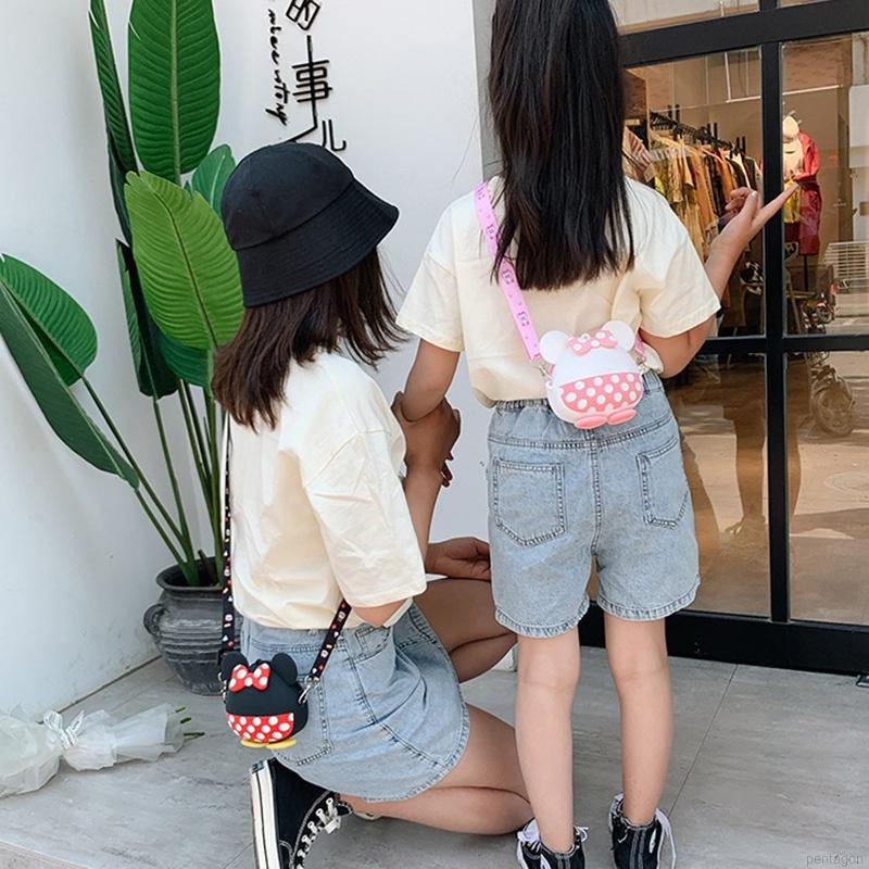 Túi Đeo Chéo Hình Chuột Minnie Dễ Thương Cho Bé Gái